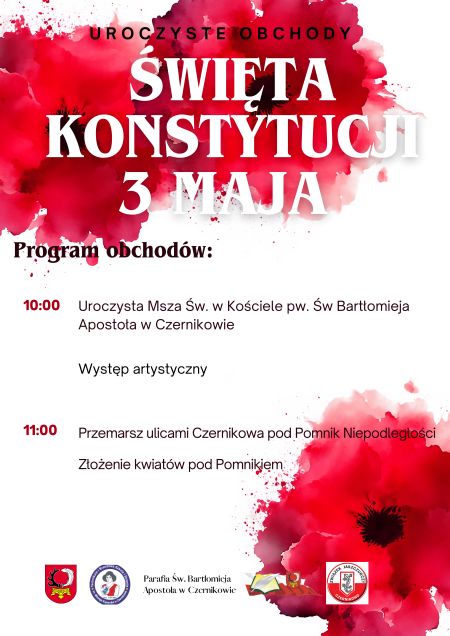 Zaproszenie na Uroczyste Obchody Święta Konstytucji 3-maja