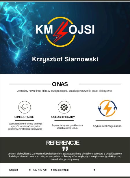Ulotka firmy KM-OJSI
