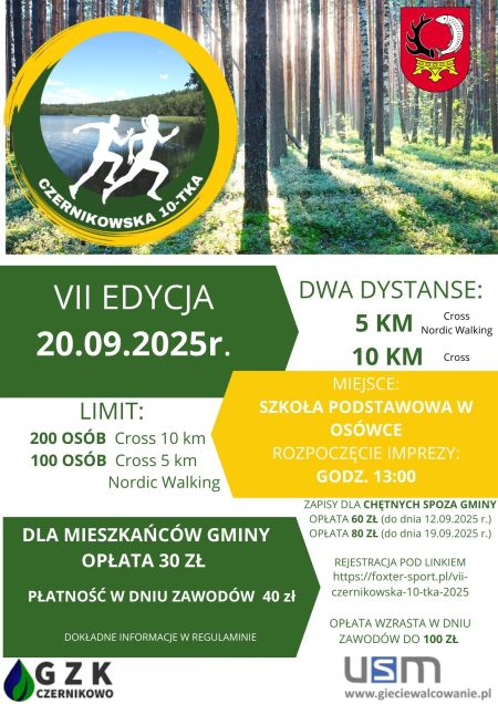Plakat - VII Edycja Czernikowskiej 10-tki