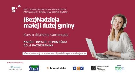 Zapraszamy na kurs “(Bez)Nadzieja małej i dużej gminy” - Plakat