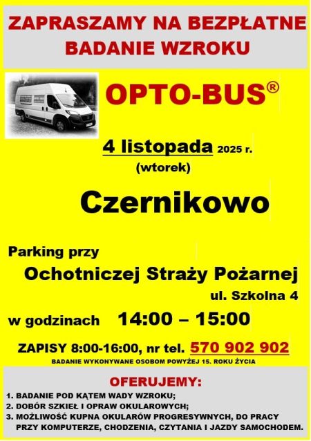 Plakat Bezpłatne badanie wzroku