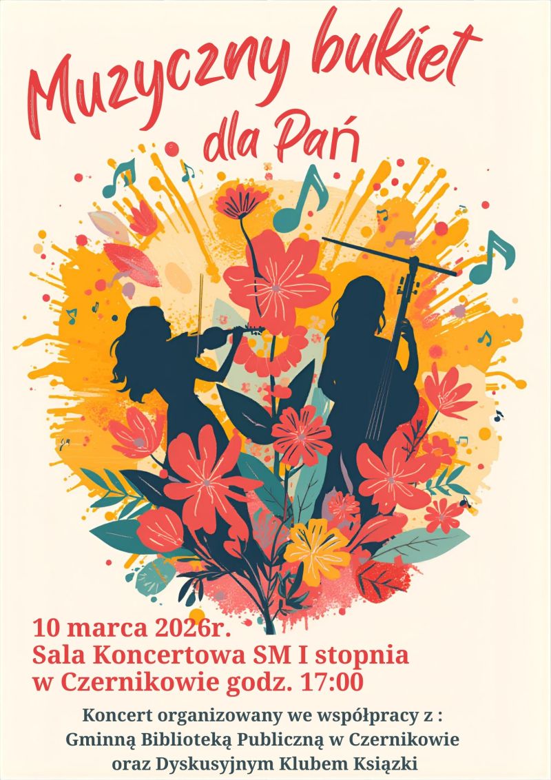 Plakat - muzyczny bukiet dla pań