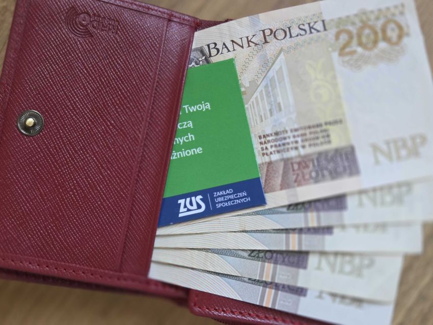 Portfel z banknotami