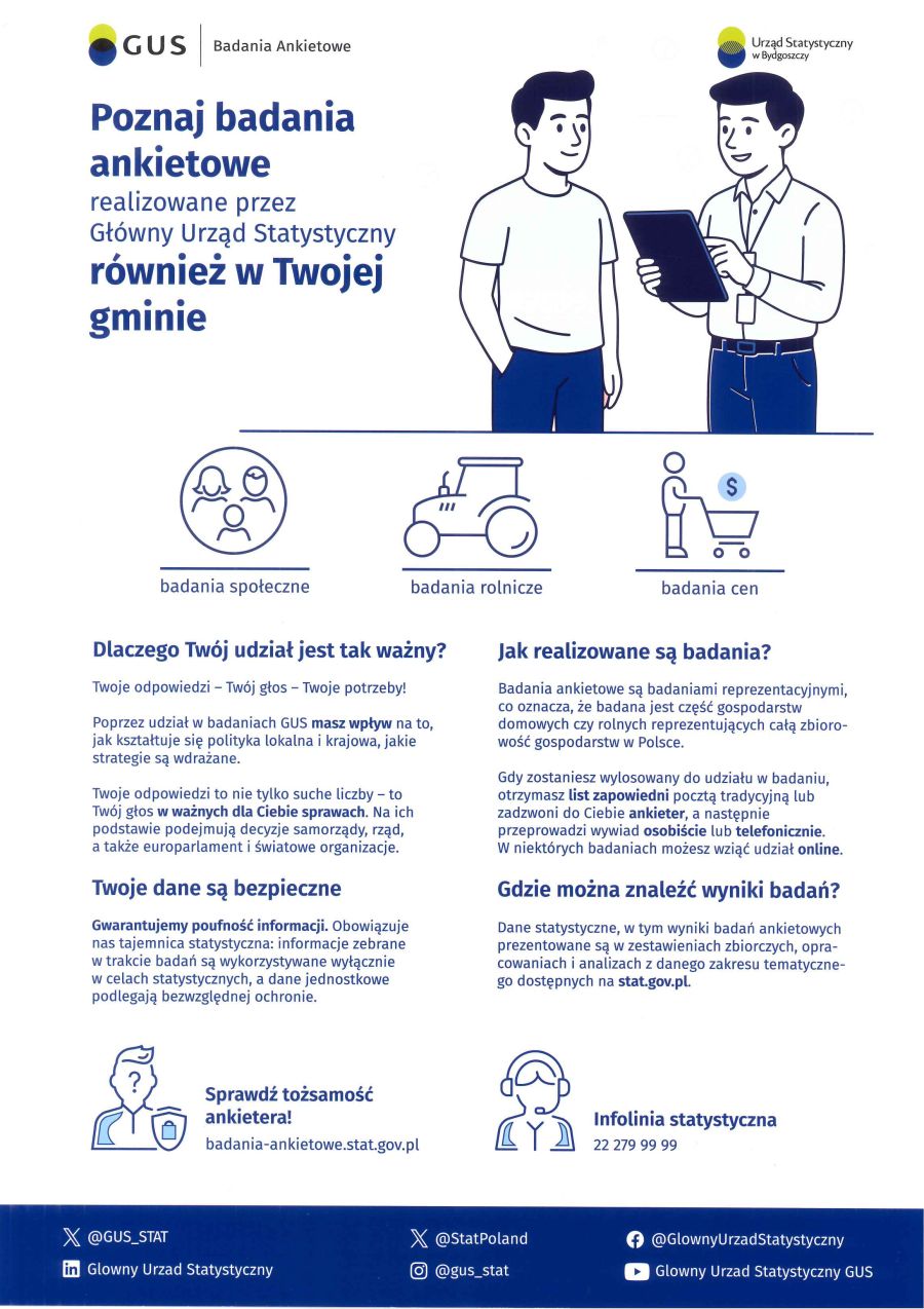 Plakat. - Badania ankietowe GUS