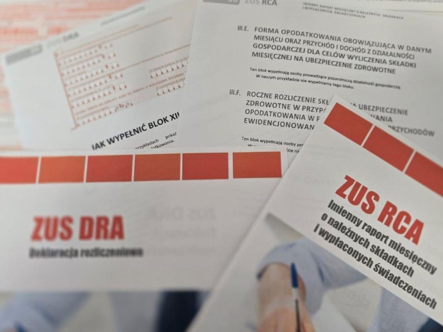 Zdjęcie ZUS RCA i ZUS DRA