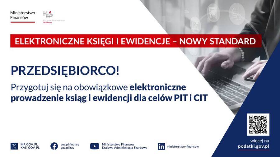 Elektroniczne księgi i ewidencje podatkowe - plakat