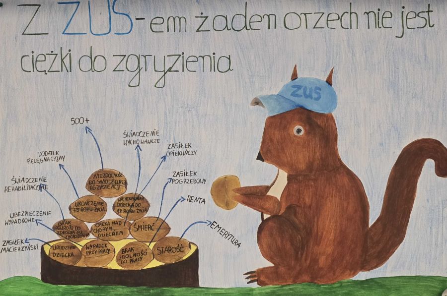 Z ZUS-em żaden orzech nie jest ciężki do zgryzienia plakat