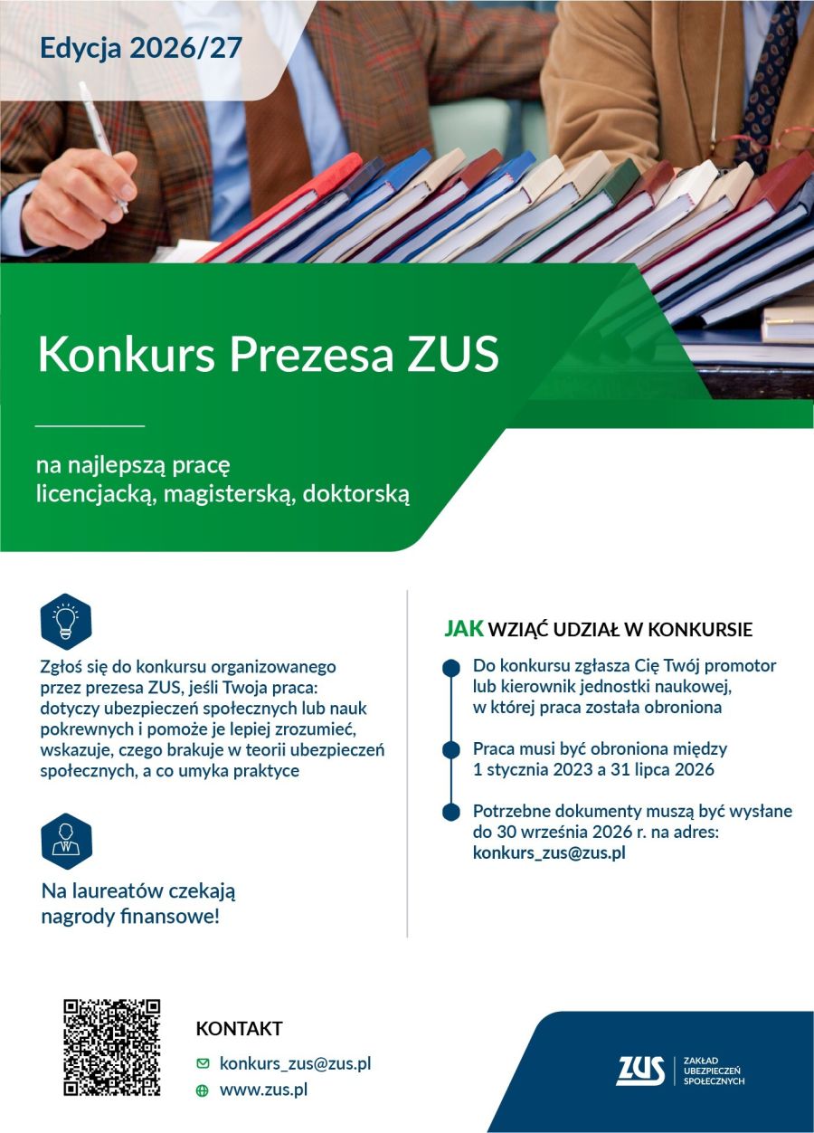 Konkurs na najlepszą pracę 2026 - plakat