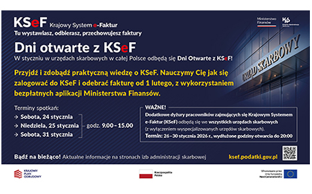 KSeF - Dni Otwarte w urzędach skarbowych