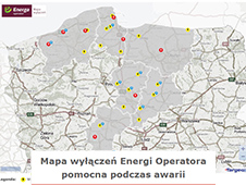 Mapa wyłączeń ENERGA