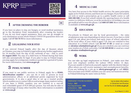 Ulotka informacyjna EN