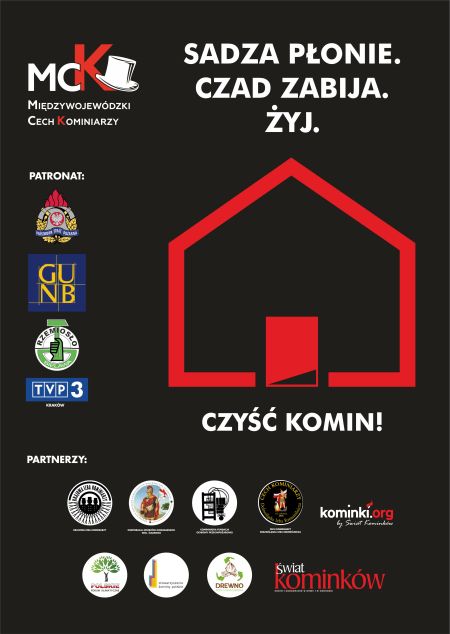 Plakat sadza plonie czad zabija plakat