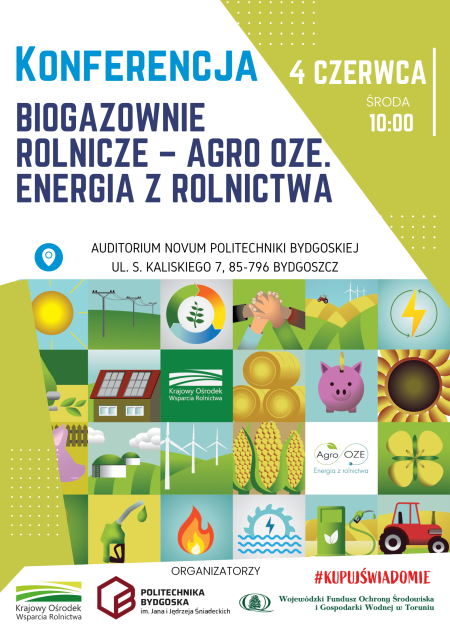Plakat - Biogazownie rolnicze - Konferencja 4 czerwca 2025 r