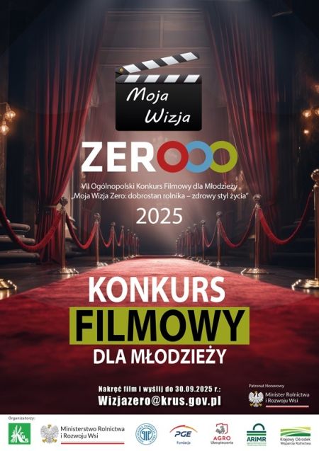 Plakat Moja Wizja ZERO konkurs filmowy dla młodzieży