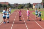 Finał gminny w sztafetowych biegach przełajowych.
