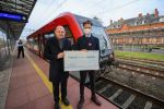 Przejazd pierwszego po przywróceniu połączenia pociągu Toruń-Sierpc, fot. Mikołaj Kuras dla UMWKP